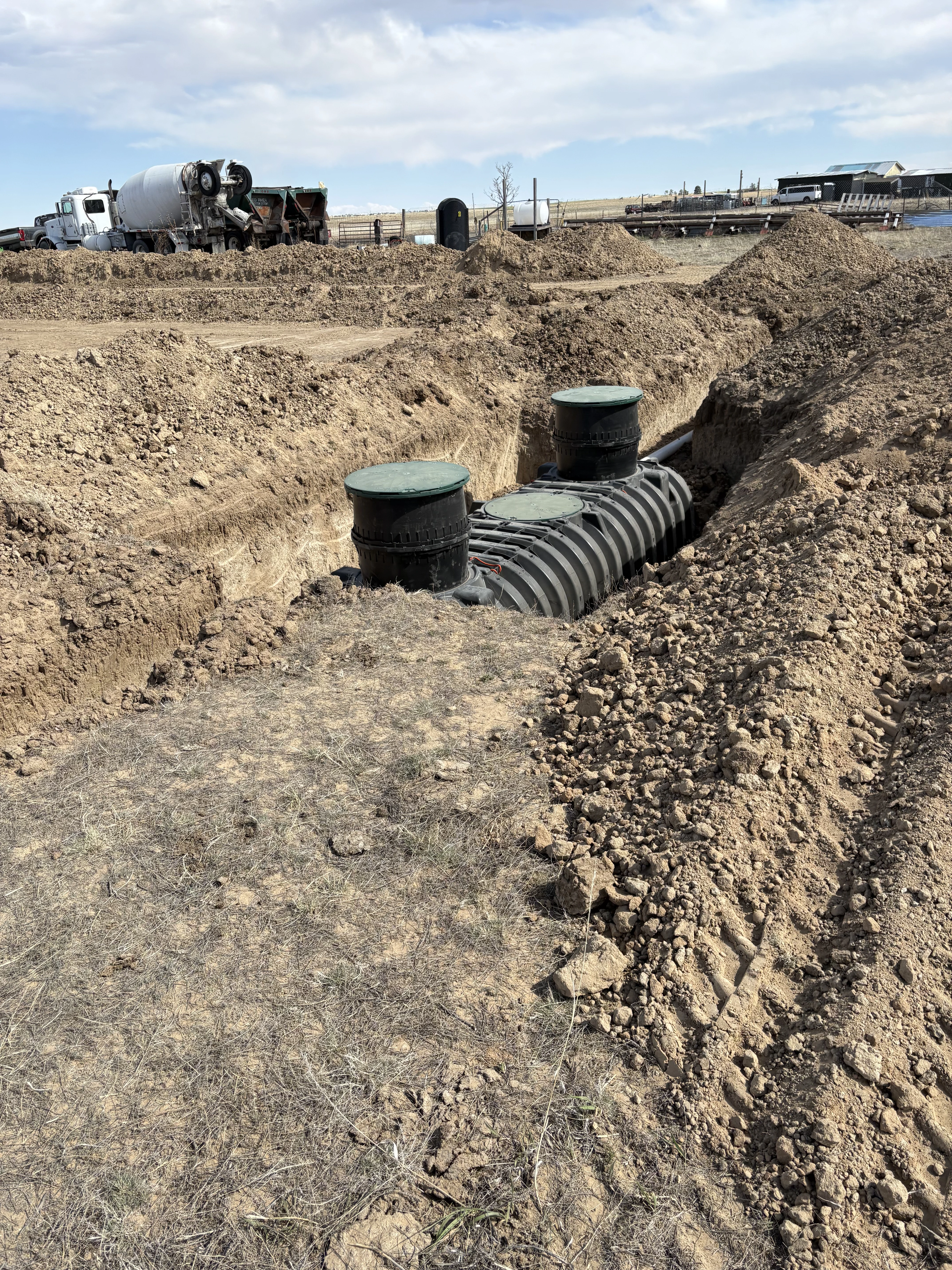 Septic excavation and tank setting